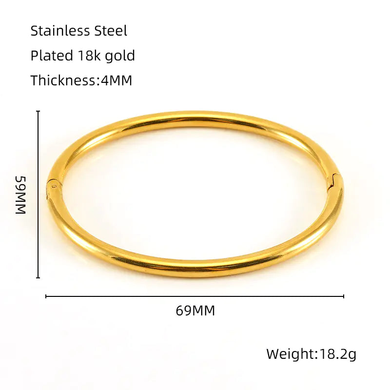 Fashion Bamboo Titanium Steel Bracelet with Three Beads