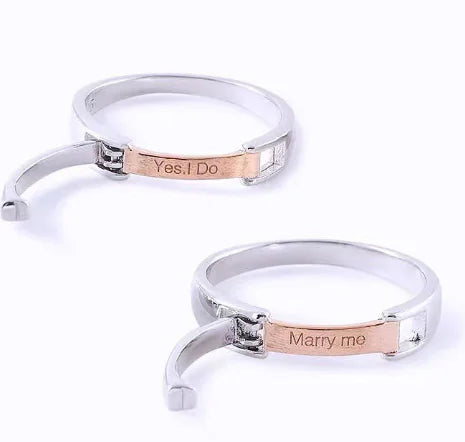 Silver Couple Rings for Men and Women - Flip Design