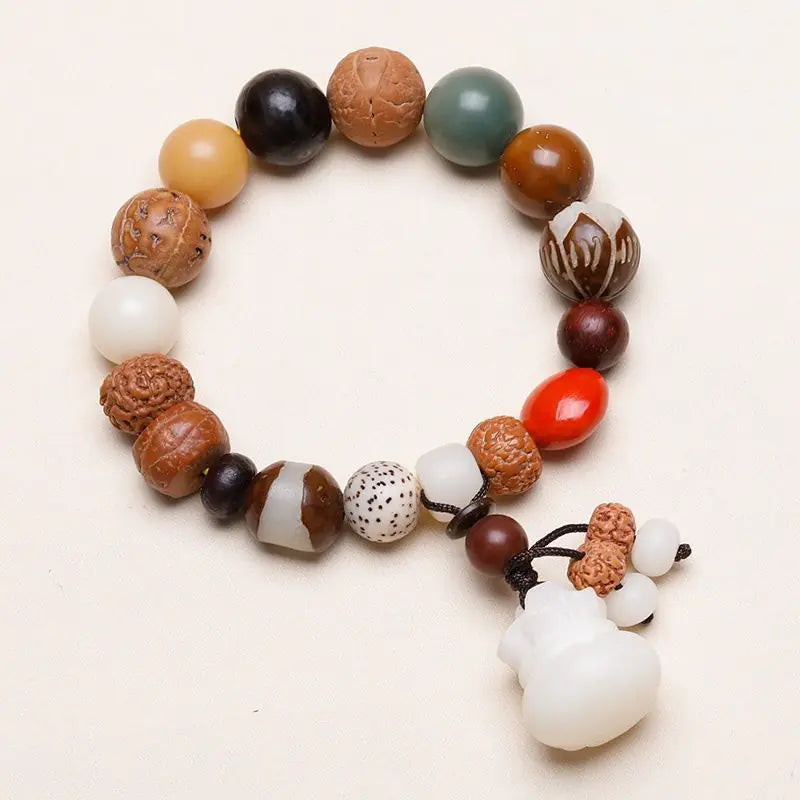 Bodhi Seed Bracelet with Natural Buddha Beads