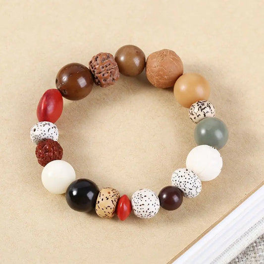 Bodhi Seed Bracelet with Natural Buddha Beads