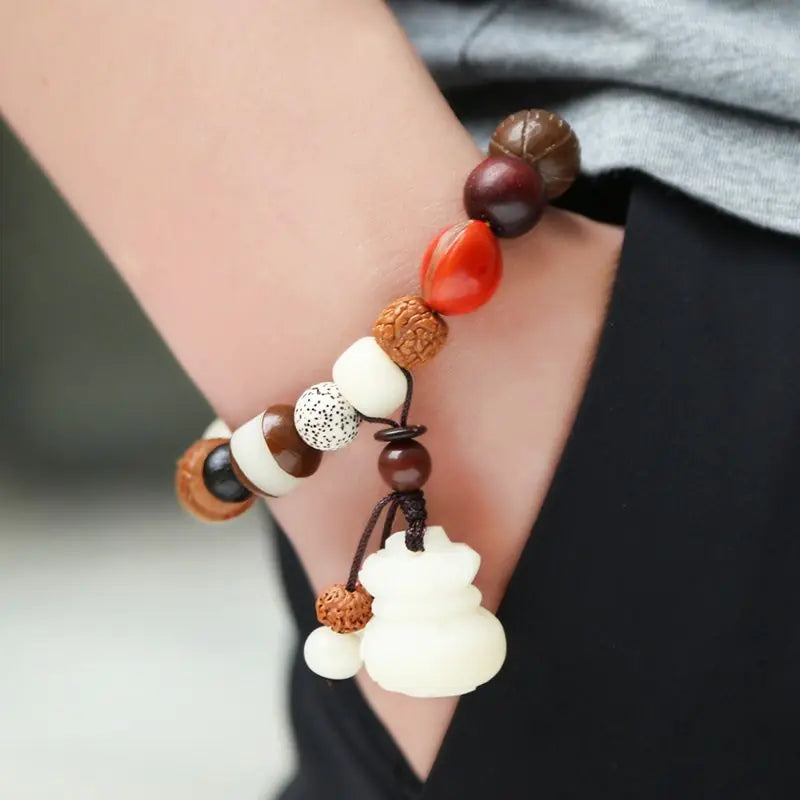 Bodhi Seed Bracelet with Natural Buddha Beads