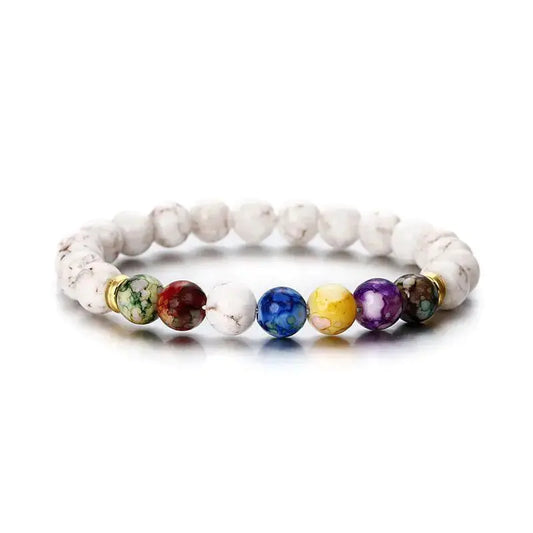 Colorful Yoga Balance Energy Beads Volcanic Stone Bracelet