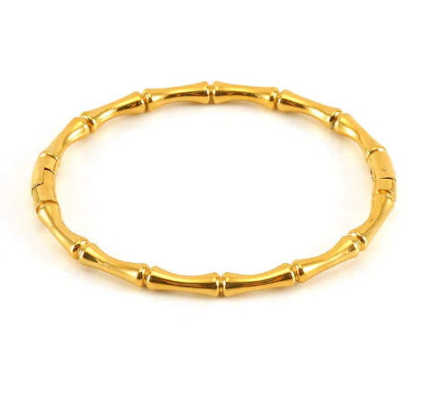 Fashion Bamboo Titanium Steel Bracelet with Three Beads